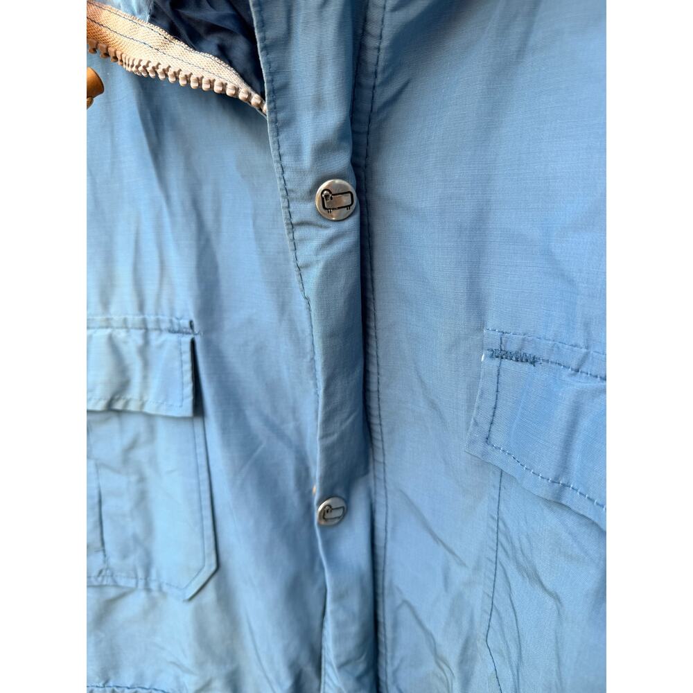 Woolrich Hooded Utility Jacket Blue Zip Front Outdoor Jacket Mens M - Picture 6 of 6